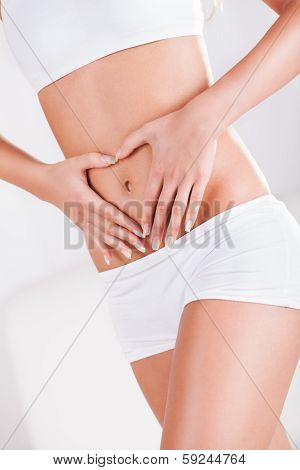 Heart shaped on the abdomen