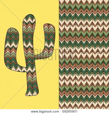 Background With Cactus
