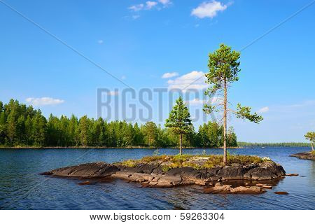 Lake Engozero. North Karelia, Russia