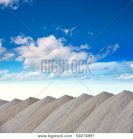 Saltworks in Alicante province Santa Pola Valencian Community at spain