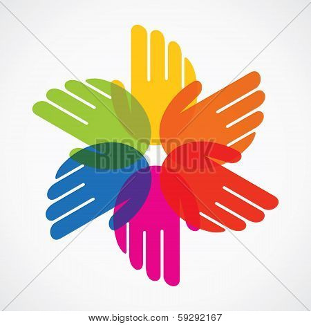 colorful hand make flower