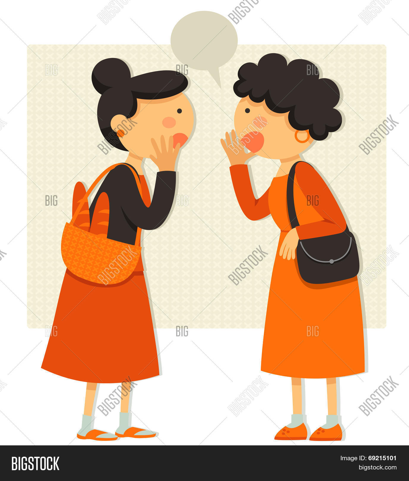 Ladies Talking Vector Photo Free Trial Bigstock