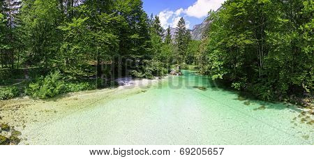 Sava Bohinjka River In Julian Alps, Slovenia