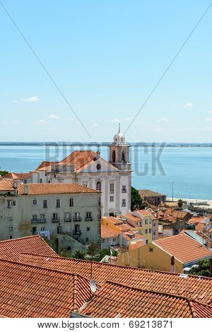 Rooftops And Church Of Santo Estevao, Lisbon (portugal)