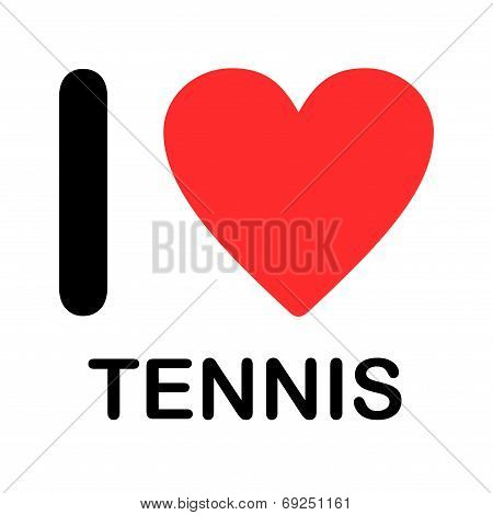 Font Type Illustration - I Love Tennis