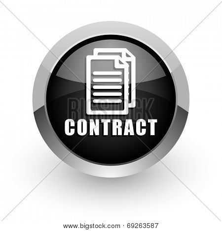 contract chrome glossy web icon 