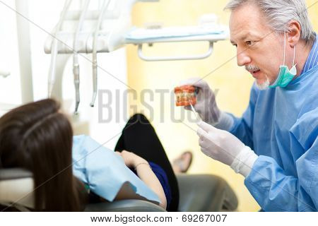 Female patient having a dental treatment
