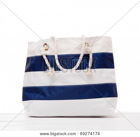 Large summer bag isolated on white background