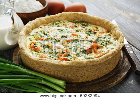 Quiche Pie With Fish And Nettles