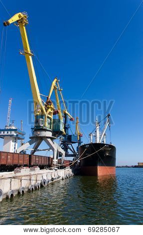 Cargo Ship In The Port