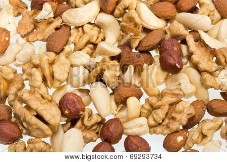 background of mixed nuts