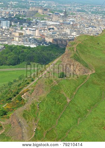 Salisbury Crags seen from Arthur's seat
