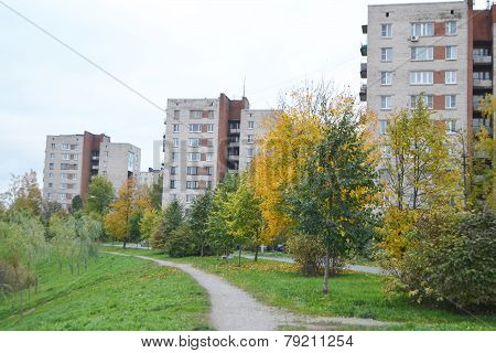 Street In Metallostroy Town.