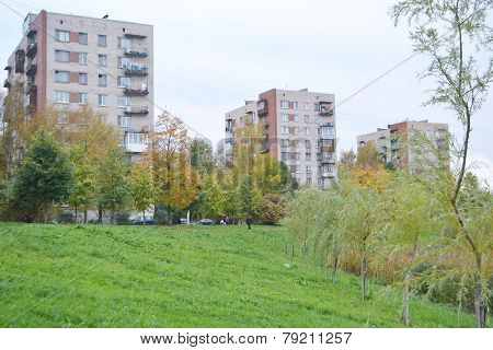 Street In Metallostroy Town.