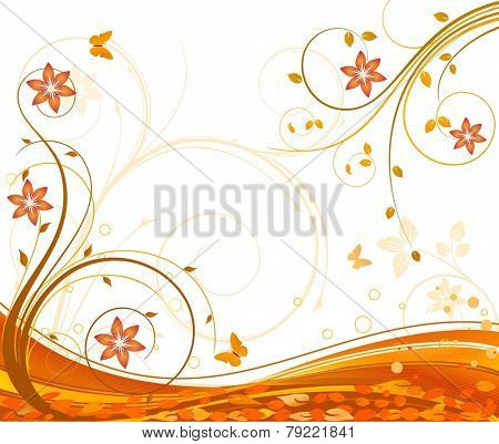 Autumn floral background