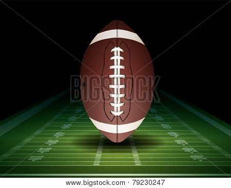 American Football and Field Illustration