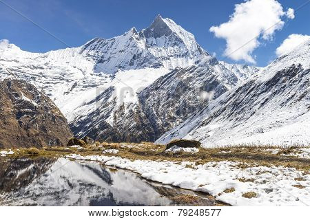 Machhapuchchhre Base Camp Pokhara Nepal / Mount Machhapuchchhre (fish Tail)