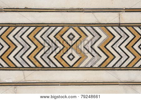 Detail Decorative Of Taj Mahal, India