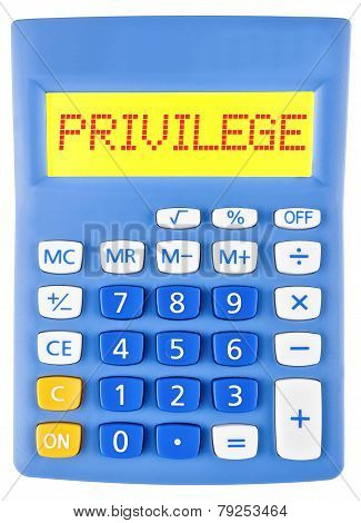 Calculator With Privilege
