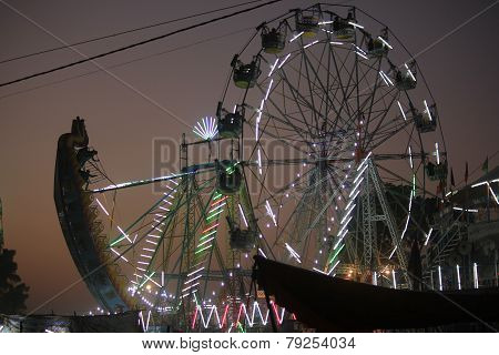 Pushkar fair at sunset light
