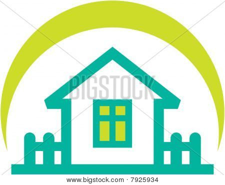 Vektorové ilustrace jednoduché real estate - malý dům