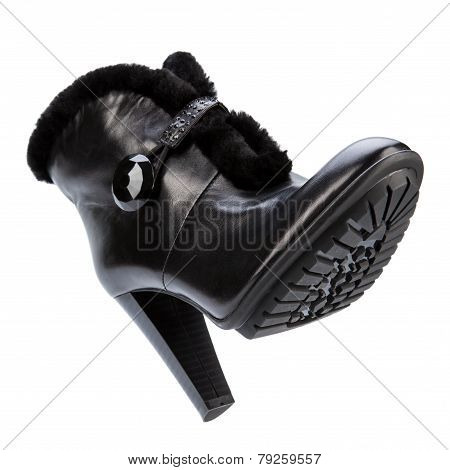 Women's Winter Boots On A White Background