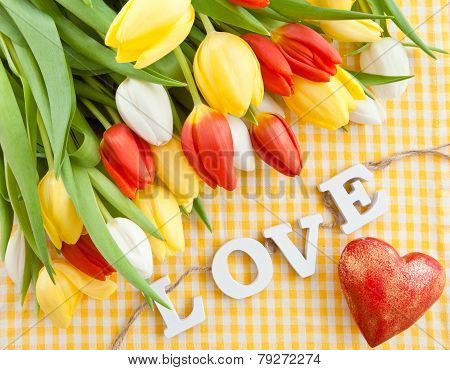 Fresh Bouquet Of Tulips