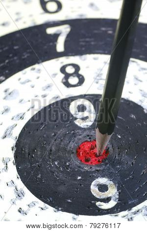 Pencil on Target for Business Concept