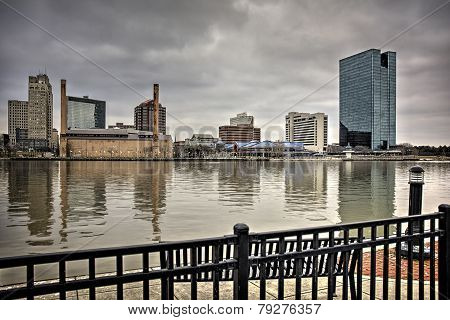 Toledo Ohio City Skyline