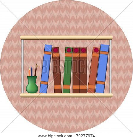 Bookshelf With Books2
