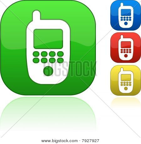 Phone rectangular vector buttons