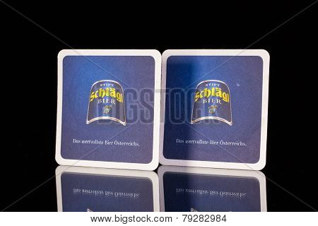 Beermats From Schlagl Beer.