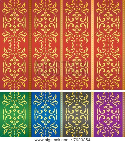 Seamless pattern textile ou papier peint damassé