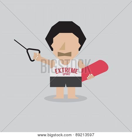 Wakeboard Player Character.