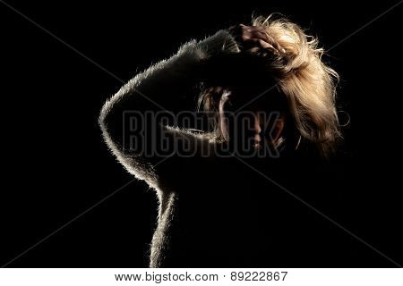 Dramatic Latina Blonde Girl