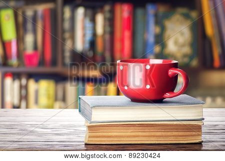 Book And Red Cup