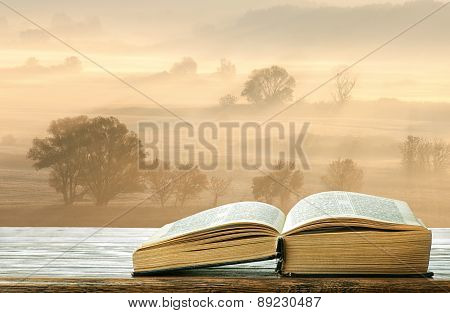 The Book Is On The Table In The Morning