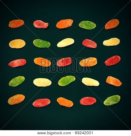 Candied dried fruits
