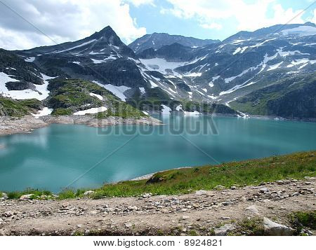 Weissee Alpine sø i Alperne