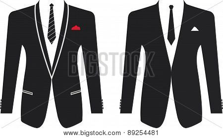 Men Formal Suit On A White Background