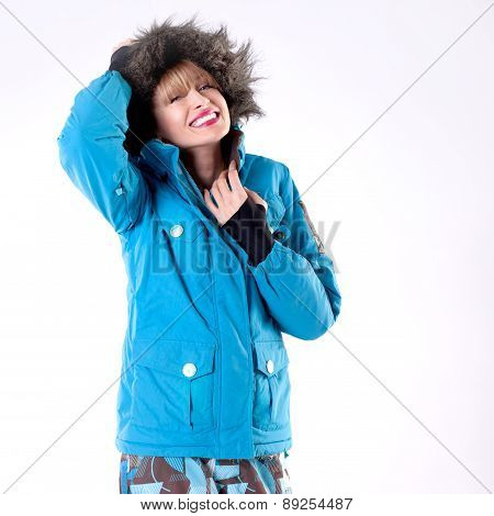 Young Attractive Snowboarder.