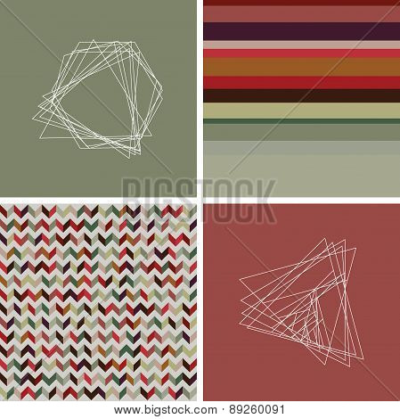 Geometric Colored Hipster Striped Pattern Background_1