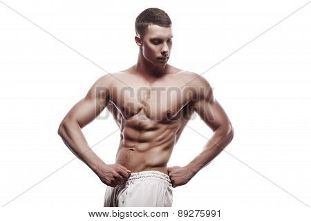 young athlete bodybuilder man