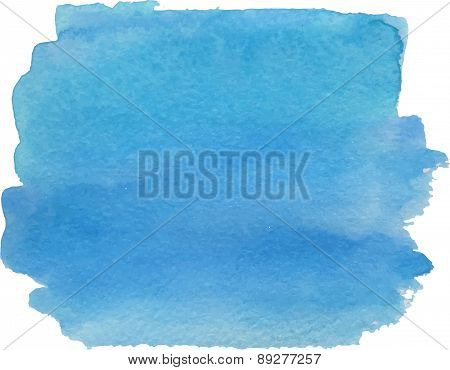Abstract watercolor painted by hand  blue texture