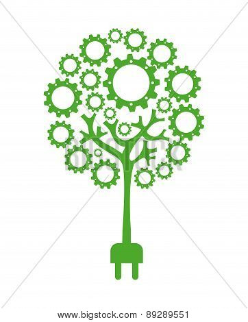 Ecology design over white background vector illustration