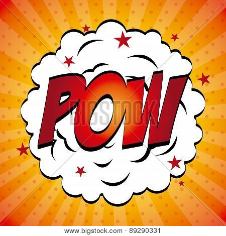 Pop art design over yellow background vector illustration