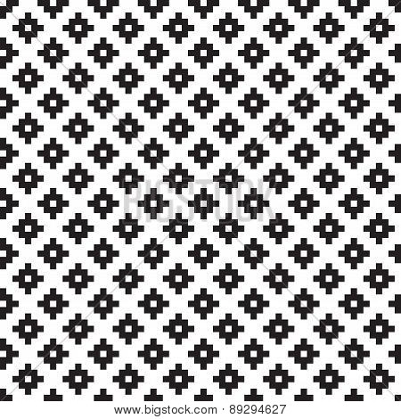Black and white pixel seamless pattern.