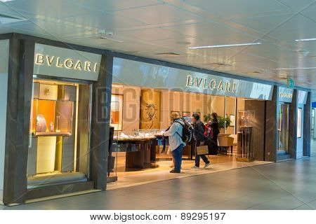 Bulgari Store At Fiumicino Airport In Rome