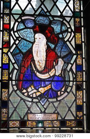 Richard Sharpe stained glass window.