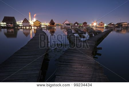 Floating Village In Bokod, Hungary